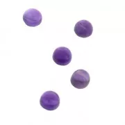 Small round 4 mm cabochons - Amethyst x5