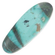 Oval cabochon 22x8mm Genuine Turquoise x1|raw }}