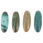 Oval cabochon 22x8mm Genuine Turquoise x1