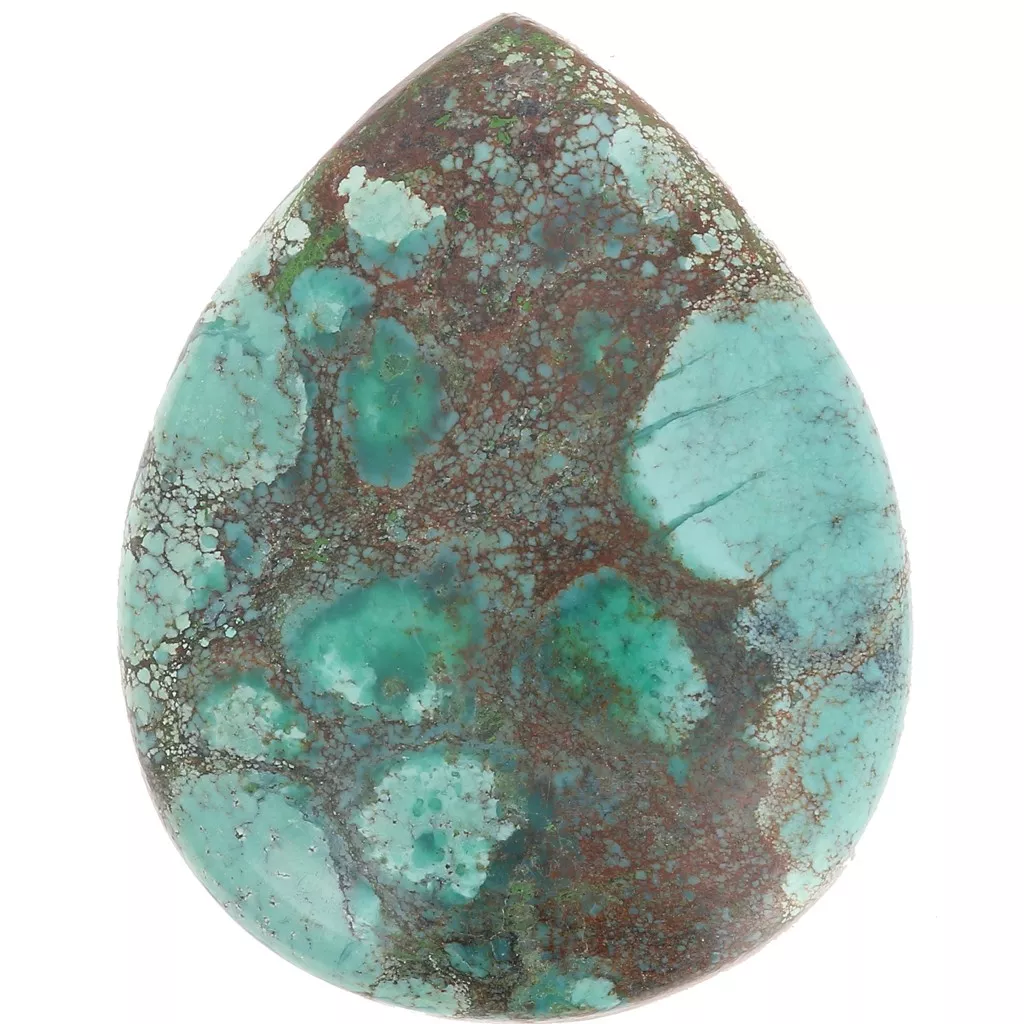 Pear shaped cabochon 29x23mm Genuine Turquoise x1 Perles Co