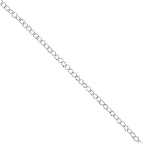 925 Sterling Silver Round cable links chain 2.5 mm x1m