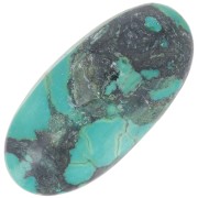 Oval cabochon 30x15mm Genuine Turquoise x1|raw }}