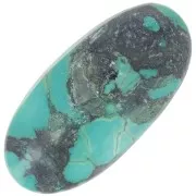 Oval cabochon 30x15mm Genuine Turquoise x1