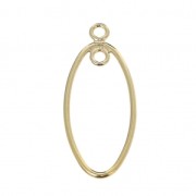 Gold-filled ovale spacer 2 loops 22.5 mm x1