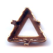 Cabochon setting PureCrystal 4722 triangle-shaped 8mm Copper-colored|raw }}