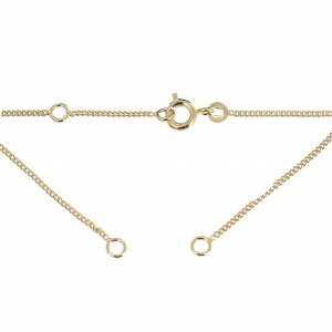 Curb chain 1.2 mm for Spacers - Gold plated x42cm