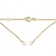 Curb chain 1.3 mm for Spacers - Gold plated x42cm