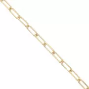 Rectangular mesh chain 1.5 mm - Gold Plated 3 microns x50 cm