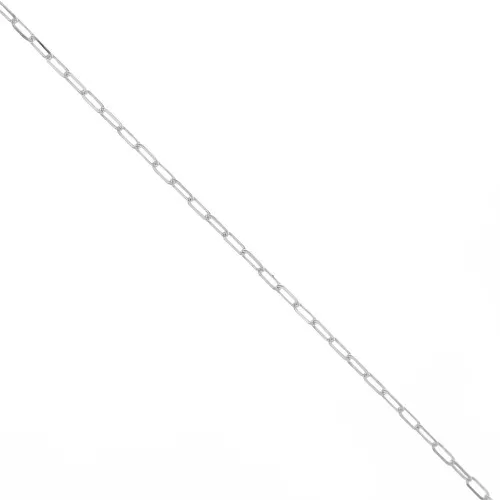 925 Sterling silver rectangle mesh chain 1.5 mm x 50 cm
