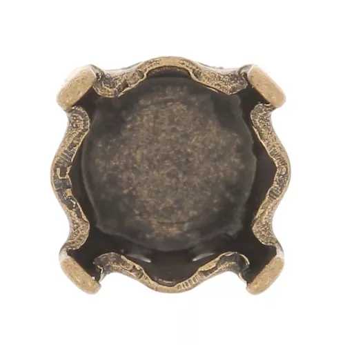 Cabochon PureCrystal setting 1088/1122 Rivoli round-shaped 6mm Bronze-colore
