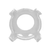 Cabochon PureCrystal setting 1088/1122 Rivoli round-shaped 6mm Silver-colore