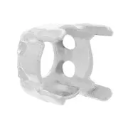 Cabochon PureCrystal setting 1088/1122 Rivoli round-shaped 6mm Silver-colore