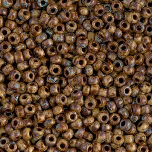 Miyuki Seed beads 8/0 4517 - Opaque Brown Picasso x8g