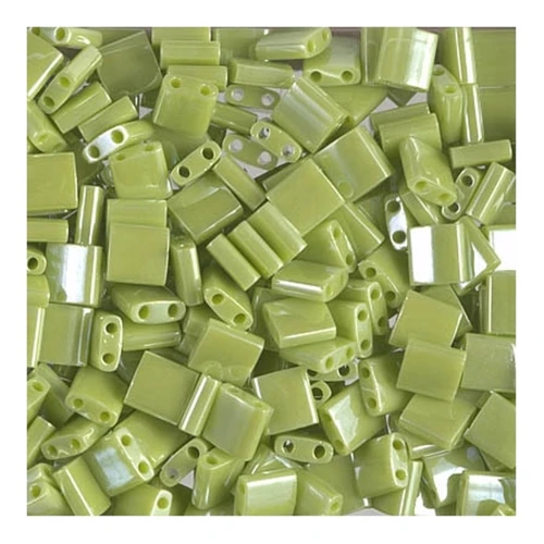 Miyuki Tila Beads 5x5x1.9 mm TL-0439 - Opaque Chartreuse Luster x10g