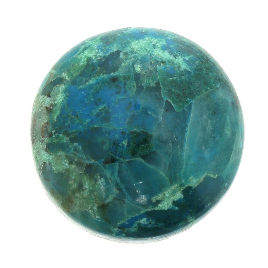 Round cabochon 20mm Chrysocolla - Perles & Co