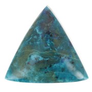 Triangle shaped cabochon 18mm Chrysocolla|raw }}