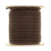 Leather cord 2 mm Brown x 25m