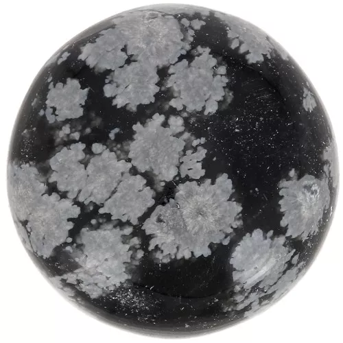 Round cabochon 20mm Snowflake Obsidian