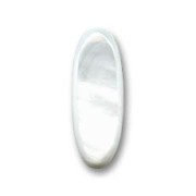 Oval cabochon 22x8 mm White Mother-of-Pearl|raw }}
