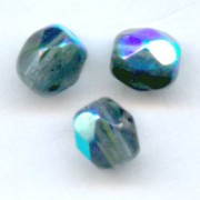 Fire Polished faceted round beads 3mm Montana Blue AB x50