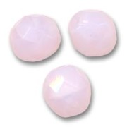 Fire Polished faceted round beads 8mm Rose Water Opal x20