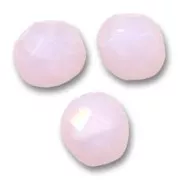 Fire Polished faceted round beads 8mm Rose Water Opal x20