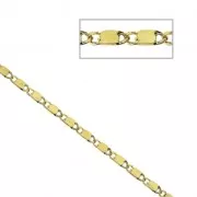 1.8mm Flat mesh chain - Gold Tone x 1m