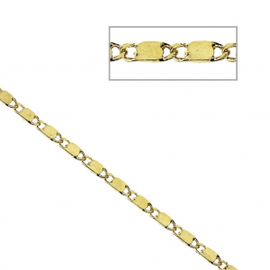 1.8mm Flat mesh chain - Gold Tone x 1m