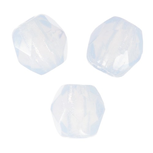 Fire Polished faceted round beads 3mm Milky Amethyst x50