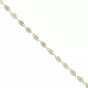 Oval mesh chain with golden spacers 4 mm Gold Tone x 50cm