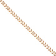 Epoxy resin herringbone chain 6.3 mm Gold mustard x 20cm|raw }}