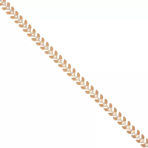Epoxy resin herringbone chain 6.3 mm Gold mustard x 20cm