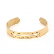 Bracelet spécial tissage de perles Miyuki 10x150 mm en Acier inox doré x1|raw }}