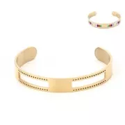 Bracelet for Miyuki bead weaving 10x150 mm Golden Sainless Steel 304 x1