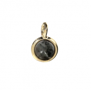 Small charm with an imitation Labradorite 7 mm Gold Tone x1