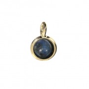 Small charm with an imitation Lapis Lazuli 7 mm Gold Tone x1|raw }}