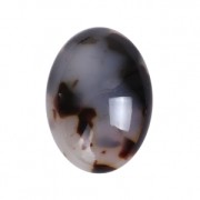 Resin oval cabochon 18x13 mm Tortoiseshell - Grey/Black x1|raw }}