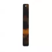Rectangle pendant in cellulose acetate 18x14 mm Tortoise Shell Brown/Black x1