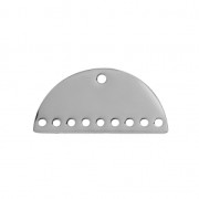 Stainless Steel half-moon spacer with 9 holes 10.5x22 mm x2|raw }}