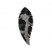 Synthetic feather pendant 55x20 mm Grey/Black x2|raw }}