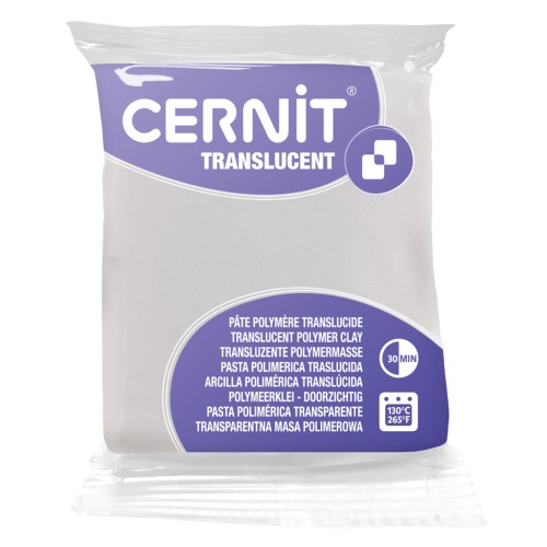 Cernit Translucent Clay - White Glitter (No. 010) x 56 g