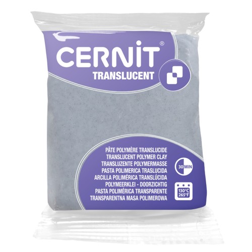 Cernit Translucent Clay - Silver Glitter (No. 080) x 56 g