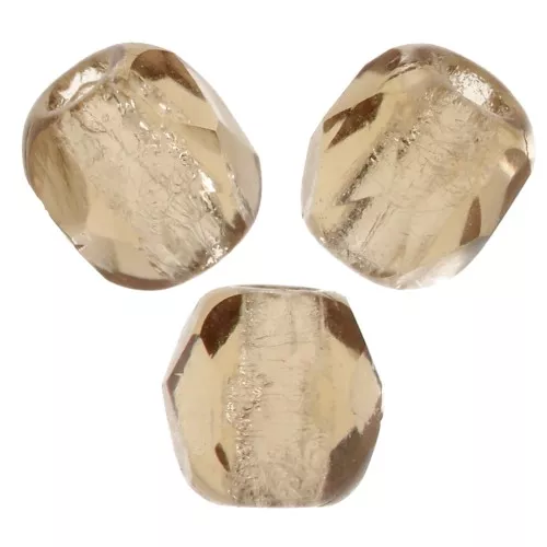 Fire Polished faceted round beads 3mm  Smoked Topaz  x50