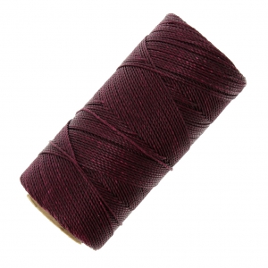Linhasita waxed thread spool for micro macramé 1 mm - Currant (632) x168m