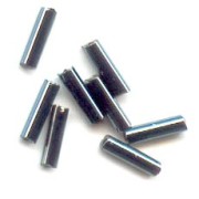 Preciosa Seed Beads, 4x1 mm Jet Hematite Tubes, 20 g