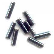 Preciosa Seed Beads, 4x1 mm Jet Hematite Tubes, 20 g