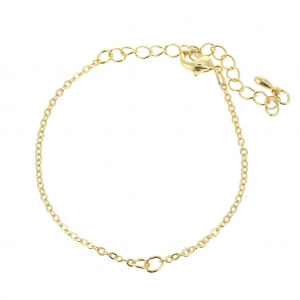 Fine bracelet for spacer 18 cm Gold Tone x1