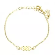 Fine bracelet for spacer 18 cm Gold Tone x1