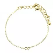 Fine bracelet for spacer 18 cm Gold Tone x1