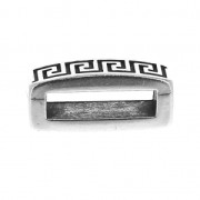 Rectangle slip bead with ethnic pattern 14.2x4.5 mm for a 10 mm Fine Antique s x1